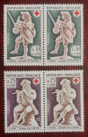 France 1967 Neufs N** Bloc De 2x2 Timbres YT N° 1540 Et 1541 Croix Rouge - Mint/Hinged