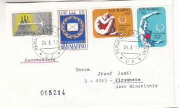 Saint Marin - Lettre De 1972 - Oblit Républica Di S. Marino - Exp Vers Kirchheim - - Briefe U. Dokumente