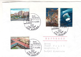 Saint Marin - Lettre De 1986 - Oblit Poste Républica Di S. Marino - Exp Vers Kirchheim - Cachet De Mindelheim - Espace - - Briefe U. Dokumente