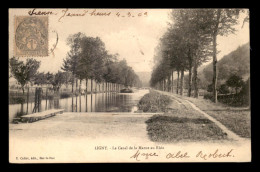 55 - LIGNY-EN-BARROIS - LE CANAL DE LA MARNE AU RHIN - PENICHE - EDITEUR E. COLLOT - Ligny En Barrois