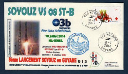 KOUROU 10 Juillet 2014, Lancement SOYOUZ , VS08 ST-B, Satellite O3b F2 (4 Satellites), - Südamerika