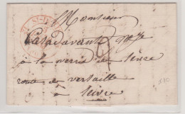 Seine St Denis Type 12 Rouge Taxe 2 Sur LAC Pour Sévres 5 Février 1833 - 1801-1848: Voorlopers XIX