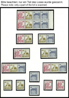 ZUSAMMENDRUCKE W 61-82 **, 1977-82, Burgen Und Schlösser, überkomplett, Dazu H-Blatt 18 Und 19 Sowie Einige Markenheftch - Se-Tenant