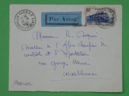 DP 21 FRANCE  LETTRE   1937  PARIS  A  CASABLANCA MAROC+ +AFF. INTERESSANT+ - Covers & Documents