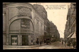 92 - LEVALLOIS-PERRET - RUE DU PRESIDENT WILSON - CASINO - CONCERT DARCET - AFFICHE PARIS GIRLS REVUE - Levallois Perret