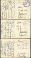 MSP VON 1914 - 1918 Torpedoboot T 91, 1915, Briefstempel, 3 Verschiedene FP-Karten Der Serie Auf,! Matrosen, Feinst/Prac - Maritiem