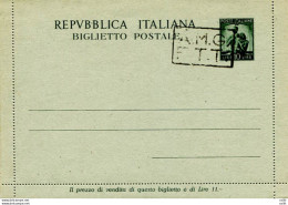 Trieste A - B. P. Lire 10 Democratica Soprastampa A Mano B - Stamped Stationery