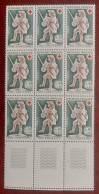 France 1967 Neufs N** Bloc De 9 Timbres YT N° 1540  Croix Rouge - Mint/Hinged