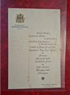 Menus 1937 BOURG HOTEL EUROPE CHAMPAGNE DE SAINT MARCEAUX REIMS - Menükarten