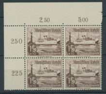 Dt. Reich 657I  VB **, 1937, 15 Pf. Schiffe Mit Abart Leuchtturm-Wetterfahne Mit Peilstab (Feld 11), Im Oberen Linken Ec - Unused Stamps