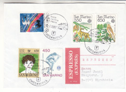 Saint Marin - Lettre Exprès De 1987 - Oblit Poste Republica San Marino - Exp Vers Kirchheim - Cachet De Mindelheim - - Lettres & Documents