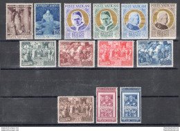 1951 Vaticano, Francobolli Nuovi, Annata Completa 13 Valori, 11 Di Posta Ordinar - Full Years