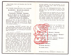 DP Karel Hannaert ° Asse 1895 † 1966 X Constantia Janssens // Plas Van Den Daele Baerickx - Images Religieuses