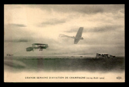 AVIATION - GRANDE SEMAINE D'AVIATION  DE CHAMPAGNE (MARNE)  AOUT 1909 - AVIONS EN VOL - ....-1914: Vorläufer