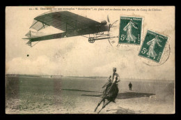 AVIATION - M. DEMANEST SUR MONOPLAN "ANTOINETTE" AU DESSUS DES PLAINES DU CAMP DE CHALONS - ....-1914: Vorläufer