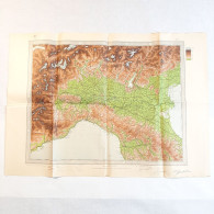 Cartina Ipsometrica Nord D'Italia - Anno 1921 - Cartes Géographiques