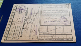 CARTE QUITTANCE D' ASSURANCE ETABLIE LE 1 AOUT 1937 AU NOM DE MUNDEL THEODORE NE LE 31 JANVIER 1892 - Lettres & Documents