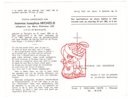 DP Joannes Josephus Michiels ° Relegem Asse 1889 † 1963 X Maria Philomena Leo // Goossens De Vries - Devotion Images