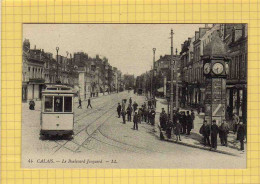 CPA : CALAIS  44 Le Boulevard Jacquemard Belle Animation Tramway (Cote  622 / 11926 ) - Calais