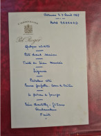 Menus 1968 CHAMPAGNE POL ROGER  HOTEL BERRARD ARTEMARD - Menükarten