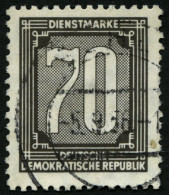 DIENSTMARKEN B D 5XI O, 1956, 70 Pf. Schwärzlichgrau, Stempel SUHL, üblich Gezähnt Pracht, Gepr. Jahn, Mi. 150.- - Autres & Non Classés