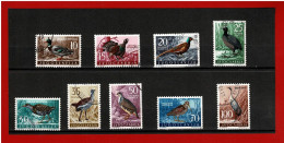 YOUGOSLAVIE - 1958 - N° 744/752 -  TIMBRES OBLITERES - OISEAUX D'HIVER - Y & T - COTE : 20.00 Euros - Used Stamps