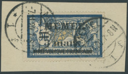 MEMELGEBIET 30 BrfStk, 1920, 3 M. Auf 5 Fr. Dkl`blau/hellbraunocker, Prachtbriefstück, Gepr. Huylmans, Mi. (90.-) - Klaipeda 1923