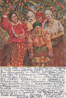 LANDWIRTSCHAFT - Russische Frauen Bei Der Apfelernte, 1931, Künstler-Karte - Landwirtschaftl. Anbau