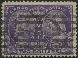 KANADA 50 O, 1897, 2 $ Violett, Pracht, Signiert Gebrüder Senf, Mi. 500.- - Gebraucht