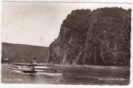 An Der Loreley - Prof. F.G. Zeitz  Nr. 3293  (Deutschland) - 1958 - Dampfer 'Rheingold' - Loreley