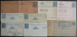 SAN MARINO 1882-90, 8 Verschiedene Ganzsachenkarten, Etwas Unterschiedlich - Autres & Non Classés