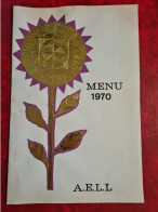 Menus 1970  A.E.L.L ASSOCIATION DES ANCIENS LYCEE LALANDE - Menus