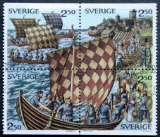 Sweden  1990   MiNr.1593-94, 1597-98 (O) ( Lot 2278 ) - Oblitérés