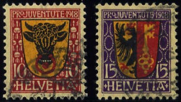 SCHWEIZ BUNDESPOST 143/4 O, 1918, Pro Juventute, Pracht, Mi. 45.- - Used Stamps