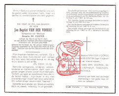 DP Jan Baptist Van Der Voorde ° Itterbeek 1886 † St-Gertrudis-Pede Dilbeek 1967 De Coster Van Linthout Tassenon Michiels - Images Religieuses