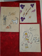 Menus 1948 NOEL CHIEN CHAT LAPIN - Menükarten