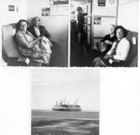 3 Photos -  LE  PORTEL  -  HOVERCRAFT .  BOULOGNE -  DOUVRES  -  Intérieur De L' Hovercraft, Photos Prises Le 16/9/1974 - Boats
