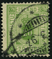 DIENST D 7A O, 1876, 20 A. Grün, Gezähnt K 14:131/2, Pracht, Mi. 40.- - Autres & Non Classés