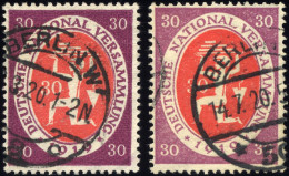 Dt. Reich 110a,b O, 1920, 30 Pf. Dkl`lila Und Helllila Gewerbeschau, 2 Prachtwerte, Gepr. Infla, Mi. 45.- - Usati