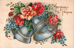 Delcampe - H3031 - Glückwunschkarte Geburtstag - Blumen Glocken Glitzer - Geburtstag
