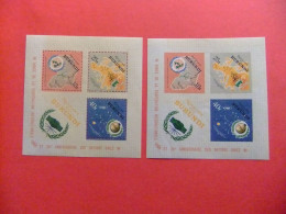 58 BURUNDI 1965 / COPERACION INTERNACIONAL Y 20 ANIVER. ONU / YVERT BLOC 9 + 9A ** MNH - ONU