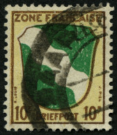 ALLGEMEINE AUSGABEN 5 O, 1945, 10 Pf. Wappen, Fetter Stempel, Pracht, Gepr. Schlegel, Mi. 75.- - Emissions Générales