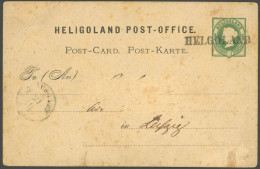HELGOLAND P 1 BRIEF, 1878, 5 Pf. Grün Mit Einzeiler Nach Leipzig, Fleckig, Feinst, Mi. 200.- - Heligoland