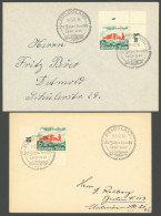 Dt. Reich 750 BRIEF, 1940/1, 6 Pf. Helgoland, Obere Rechte Und Untere Linke Bogenecke, Je Auf Ersttagsbeleg, Pracht - Other & Unclassified