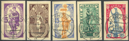 FREIE STADT DANZIG 276-80 BrfStk, 1937, Denkmäler, Prachtsatz, Endwert Gepr. Gruber, Mi. 60.- - Used