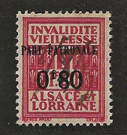 FFISCAUX  FRANCE SOCIO-POSTAUX D'ALSACE LORRAINE N°105 0F80  Sur 1F60 Rose Part Patronale - Autres & Non Classés