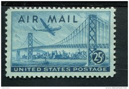 218364043 1947 SCOTT C36 (XX)  POSTFRIS MINT NEVER HINGED - SAN FRANCISCO OAKLAND BAY BRIDGE AND BOEING B377 STRATOCRUIS - 2b. 1941-1960 Unused