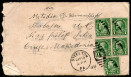 USA,1928,letter Cancel,Stelton,18.01 1928 Sent To Prilep Macedonia,as Scan - Lettres & Documents