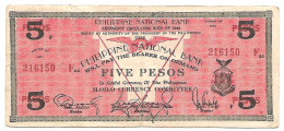 PHILIPPINES GUERILLA , ILOILO Province 5 Peso  KM 307 1941  TTB - Philippines