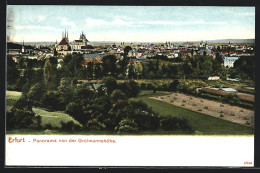 AK Erfurt, Panorama Von Der Grolmannshöhe  - Erfurt
